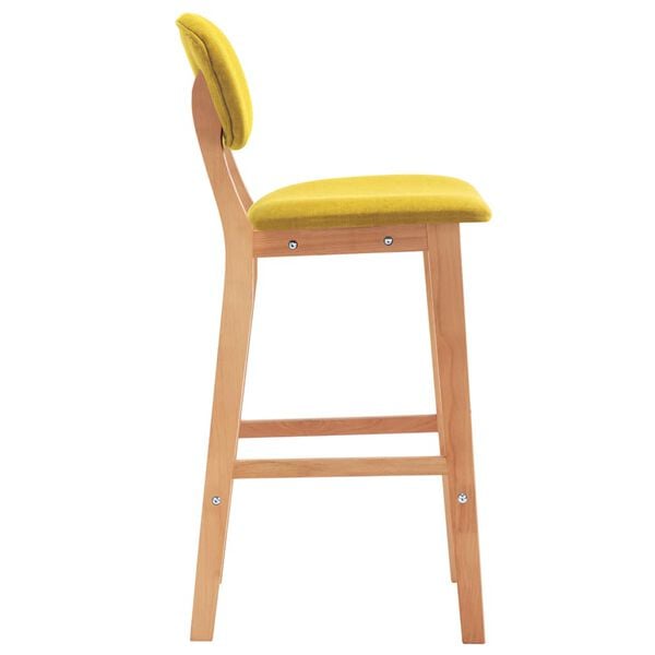 vidaXL Tabourets de bar lot de 2 jaune moutarde tissu