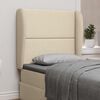 vidaXL Oreille de t&ecirc;te de lit Cr&egrave;me 80 x 23 x 6 cm tissu