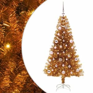 vidaXL Sapin de No&euml;l Dor&eacute; 150 cm PET