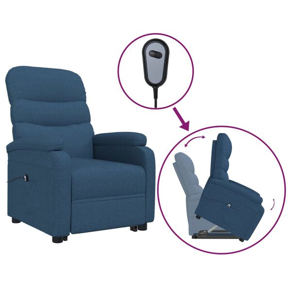 vidaXL Fauteuil Bleu Tissu