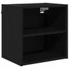 vidaXL Armoire suspendue avec stockage Ch&ecirc;ne noir 40 x 29,5 x 40 cm