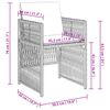 vidaXL Ensemble &agrave; manger de jardin coussins 7 pcs m&eacute;lange beige rotin