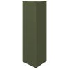 vidaXL Jardini&egrave;res 2 pcs vert olive triangulaire 30x26x75 cm acier