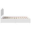 vidaXL Lit de Rangement Blanc 140 x 190 cm Bois d'ing&eacute;nierie