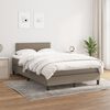 vidaXL Sommier &agrave; lattes de lit avec matelas taupe 120x190 cm tissu