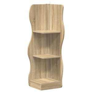 vidaXL &Eacute;tag&egrave;re d'angle Ch&ecirc;ne Sonoma 34 x 33 x 102 cm Bois d'ing&eacute;nierie