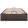 vidaXL Cadre de lit ottoman sans matelas marron fonc&eacute; 100x200 cm tissu