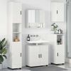 vidaXL Ensemble de mobilier de salle de bain 5 pcs Blanc brillant