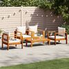 vidaXL Salon de jardin avec coussins 5 pcs Bois d'acacia solide