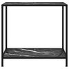 vidaXL Table console Noir 80x35x75 cm Verre tremp&eacute;