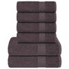 vidaXL Ensemble de serviettes FROGN 6 pcs anthracite 360 g/m&sup2;