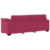 vidaXL Ensemble de canap&eacute;s 3 pcs avec coussins Rouge bordeaux Velours