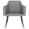 vidaXL Chaise &agrave; bascule Gris clair Tissu