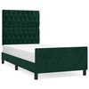 vidaXL Cadre de lit sans matelas vert fonc&eacute; 100x200 cm velours