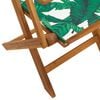 vidaXL Chaises de jardin pliantes lot de 8 vert tissu et bois massif