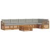 vidaXL Ensemble de canap&eacute;s d'ext&eacute;rieur 7 pc Gris Naturel et Clair