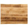 vidaXL Dessus de table bord vivant 80x60x2,5 cm bois de manguier brut