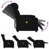 vidaXL Fauteuil de massage inclinable &eacute;lectrique Noir Tissu