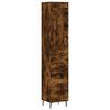 vidaXL Buffet haut Ch&ecirc;ne fum&eacute; 34,5x34x180 cm Bois d'ing&eacute;nierie