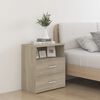 vidaXL Tables de chevet 2 pcs Ch&ecirc;ne sonoma 50x32x60 cm
