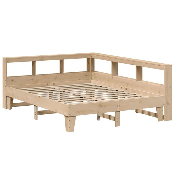 vidaXL Lit biblioth&egrave;que sans matelas 140x200 cm bois massif de pin