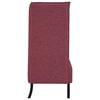 vidaXL Canap&eacute; &agrave; Haut Dossier 101cm Rouge bordeaux tissu