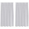 vidaXL Rideau en Voile 2 pc Gris clair 140 x 140 cm Polyester