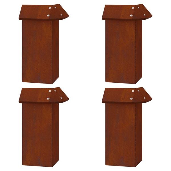 vidaXL Cl&ocirc;tures anti-limaces 8 pcs Rouill&eacute;