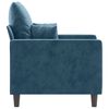 vidaXL Fauteuil Bleu 60 cm Velours