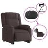 vidaXL Fauteuil inclinable &eacute;lectrique marron fonc&eacute; tissu