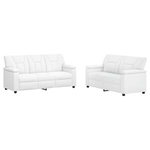 vidaXL Ensemble de Canap&eacute;s 2 pcs Blanc Simili cuir
