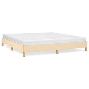 vidaXL Cadre de lit sans matelas cr&egrave;me 180x200 cm tissu