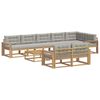 vidaXL Ensemble de canap&eacute;s d'ext&eacute;rieur 9 pcs Blanc et gris clair
