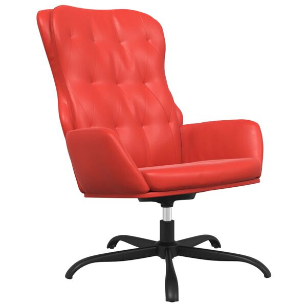 vidaXL Chaise de relaxation Rouge Similicuir