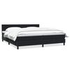 vidaXL Sommier &agrave; lattes de lit avec matelas noir 180x210 cm velours