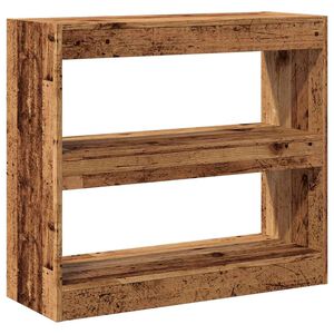 vidaXL Biblioth&egrave;que/S&eacute;parateur de pi&egrave;ce vieux bois 80x30x72 cm
