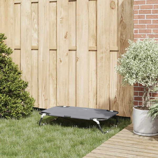 vidaXL Lit pour Chien Gris clair m Tissu Oxford et Acier