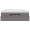 VidaXL Cadre de lit ottoman avec matelas gris 140x190 cm similicuir