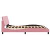 vidaXL Cadre de lit sans matelas Hanko rose 180x200 cm velours