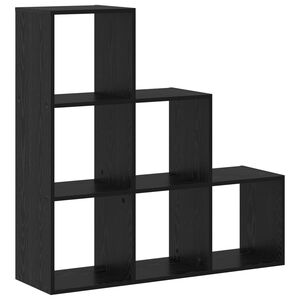 vidaXL Cloison Biblioth&egrave;que 6 niveaux 99 x 29 x 99 cm Ch&ecirc;ne noir