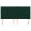 vidaXL T&ecirc;te de lit Vert fonc&eacute; 160x5x118/128 cm Velours