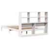 vidaXL Lit bibliothèque sans matelas blanc 120x190 cm bois pin massif