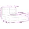 vidaXL Lit &agrave; ressort LED avec matelas Taupe 180 x 200 cm tissu