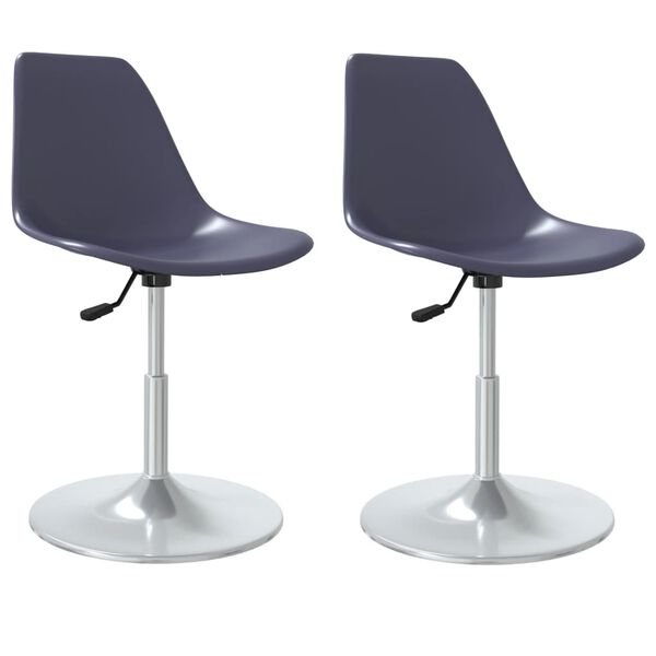 vidaXL Chaises &agrave; manger pivotantes lot de 2 Lilas PP