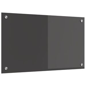 vidaXL Protection de cuisine Gris foncé 70 x 40 x 0,6 cm verre trempé