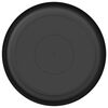 vidaXL Plateau &agrave; fleurs rond 24 pcs Noir &Oslash; 19 x 2 cm Plastique
