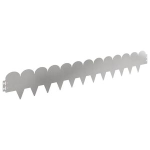 vidaXL Bordure de Pelouse 30 pc 103 x 15 cm Acier Argent&eacute;