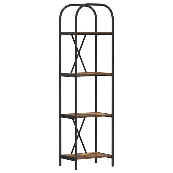 vidaXL &Eacute;tag&egrave;re Ch&ecirc;ne fum&eacute; 40 x 30 x 146 cm Bois d'ing&eacute;nierie