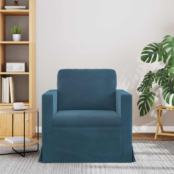 vidaXL Canap&eacute; Bleu Dimensions globales: 78 x 78 x 80 cm (l x P x H)