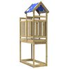 vidaXL Tour de jeu Marron 52,5 x 110,5 x 215 cm Bois solide impr&eacute;gn&eacute;